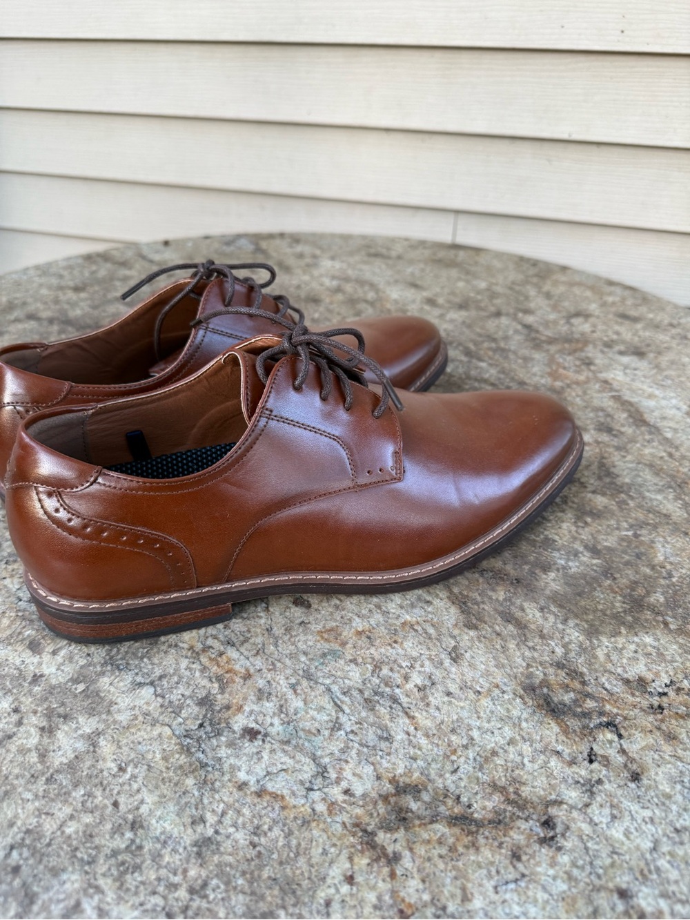 Nunn Bush Men's Chestnut Brown Leather Derby Shoes - Picture 4 of 6